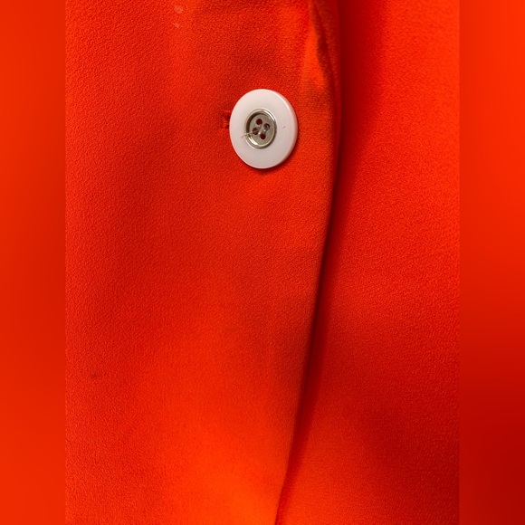 Rachel Zoe Bold Orange Single Button Blazer - Picture 2 of 7